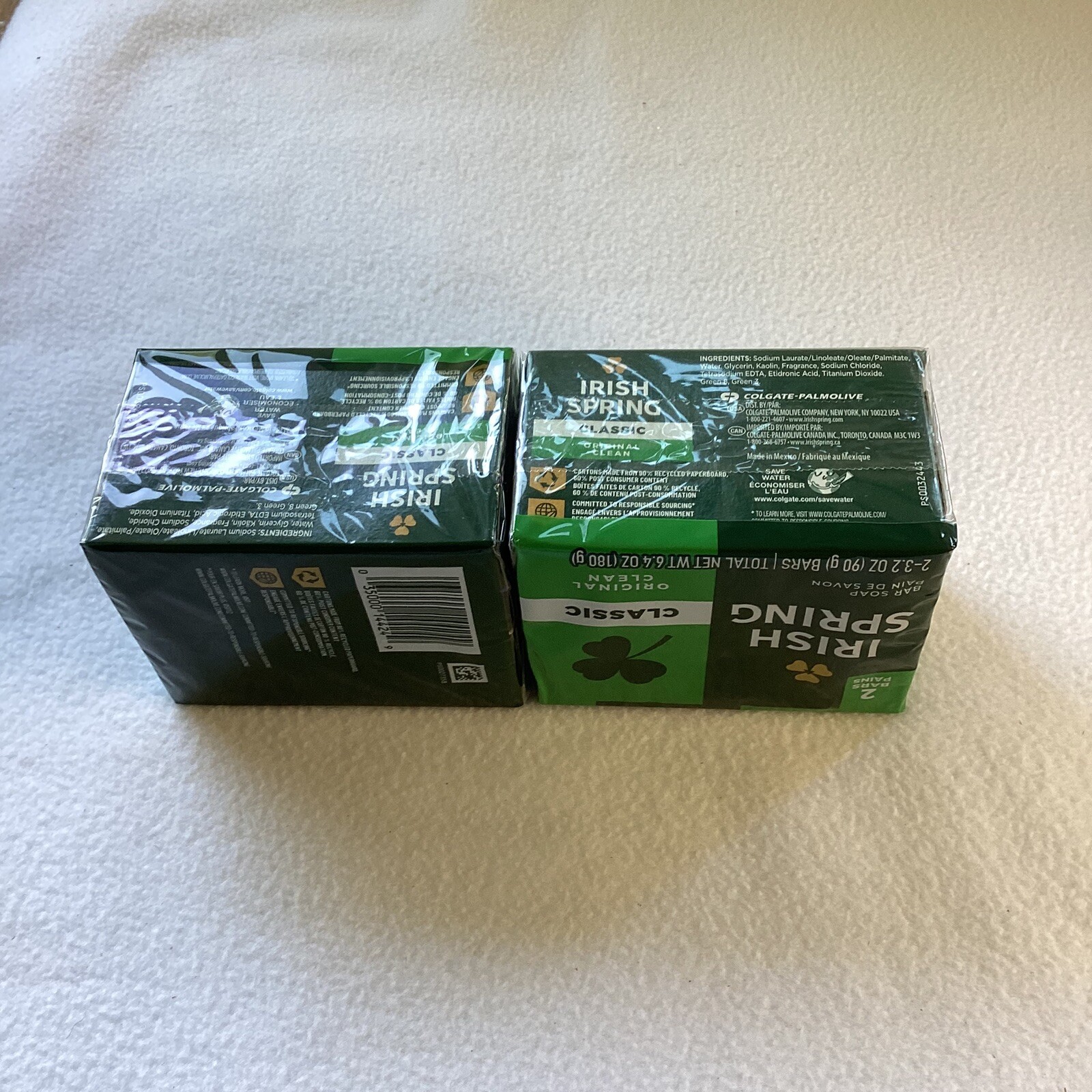 Irish Spring Original Scent Classic Bar Soap Pack of 2 (4 Bars) New