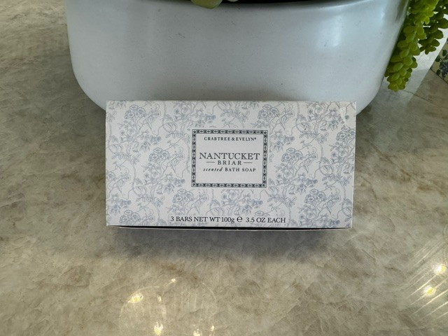 Crabtree & Evelyn Nantucket Briar Scented Bath Soap Set of 3 Bars 3.5 oz 100g Ea