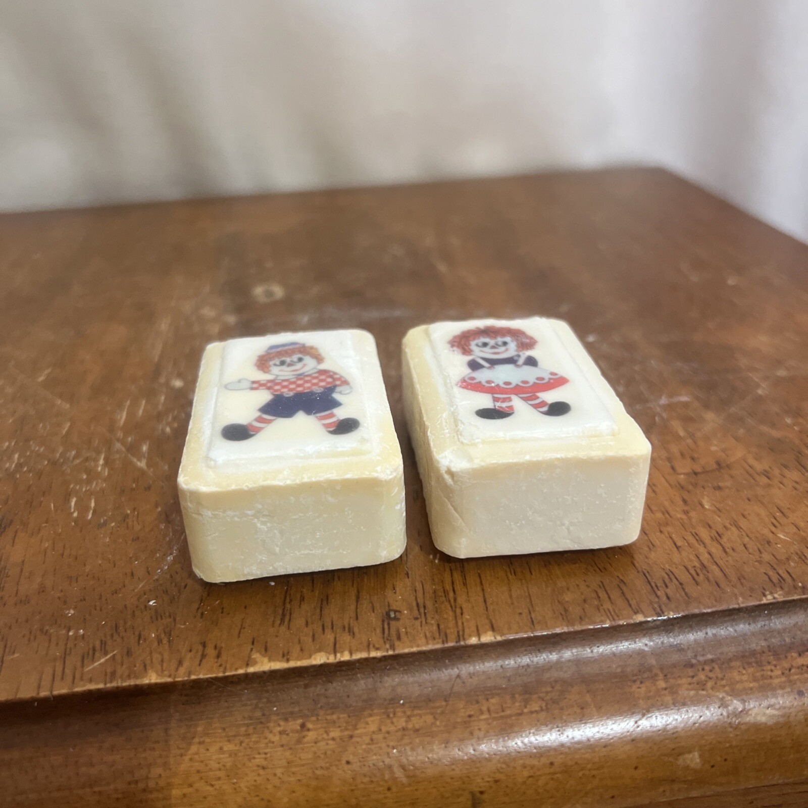 Vintage Katherine Gray 2 pack bar soap Raggedy Ann and Andy Unused bars 5.5 oz
