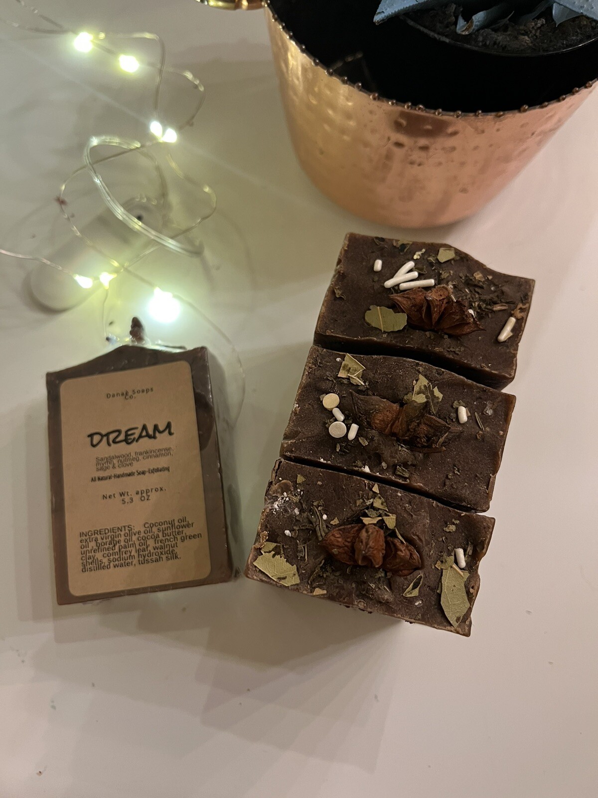 Dream soap Bar 5OZ Artisan Soap, HANDMADE Sandalwood,frank&myrhh,clove EXFOLIATE