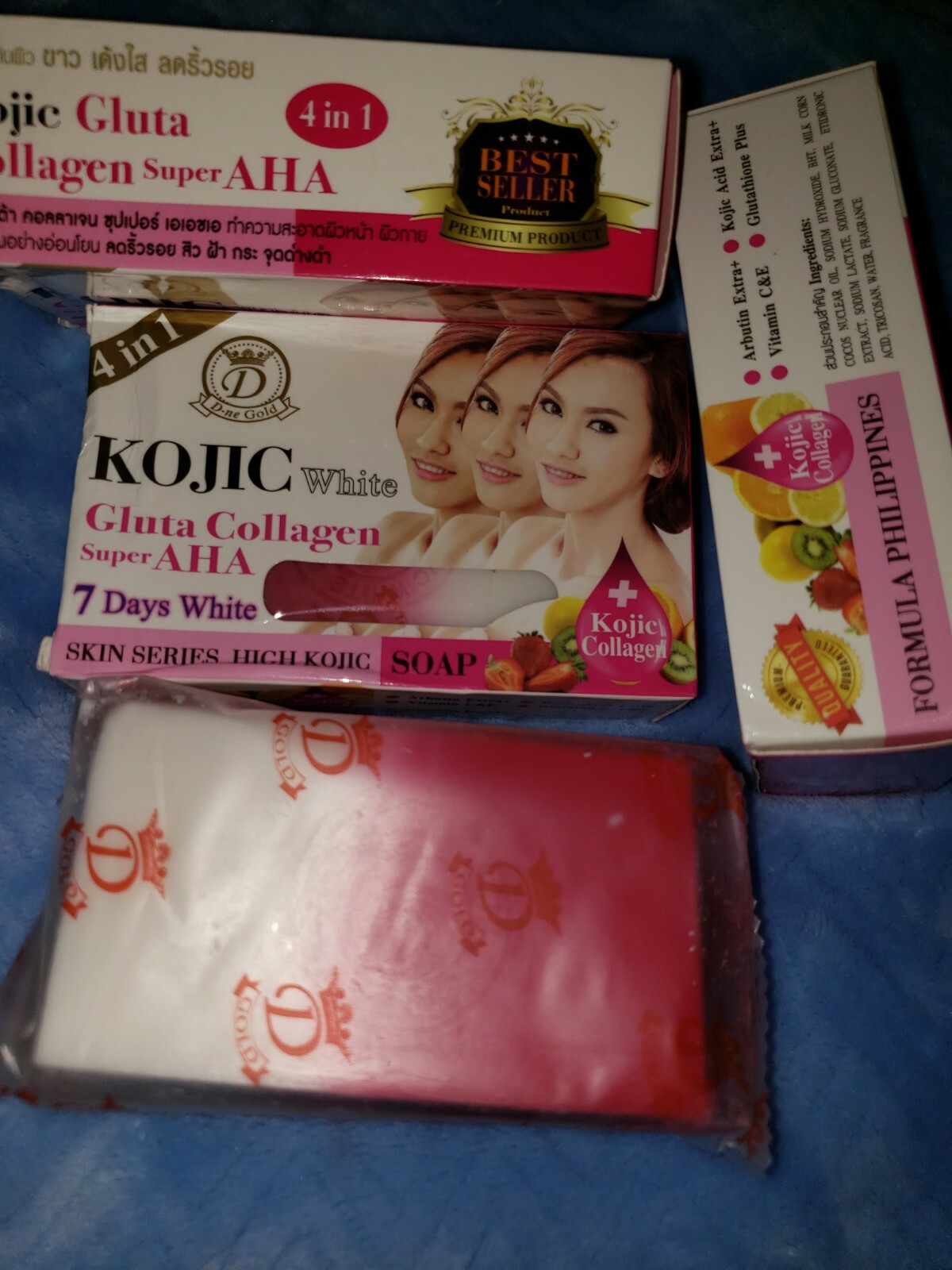 Kojic White Gluta Collagen Super AHA Soap 7/ Days White Result ORIGINAL 1pcs
