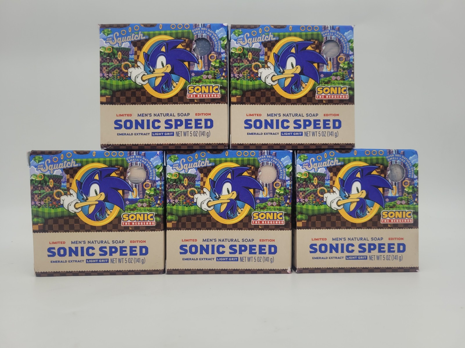 Dr Squatch Sonic Speed Limited Edition Bar Soap 5 Pack Bundle New
