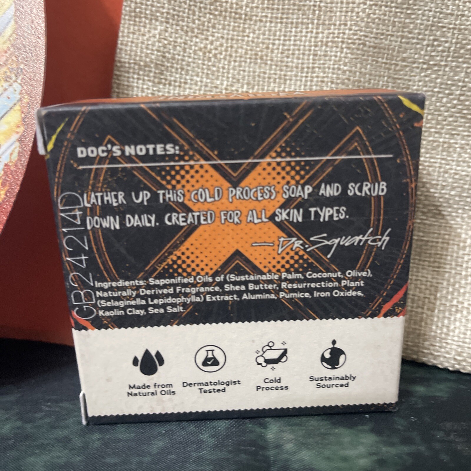 Dr. Squatch Wolverine Adamantium Scrub Men’s Organic Soap & Metal Sign Gift Set