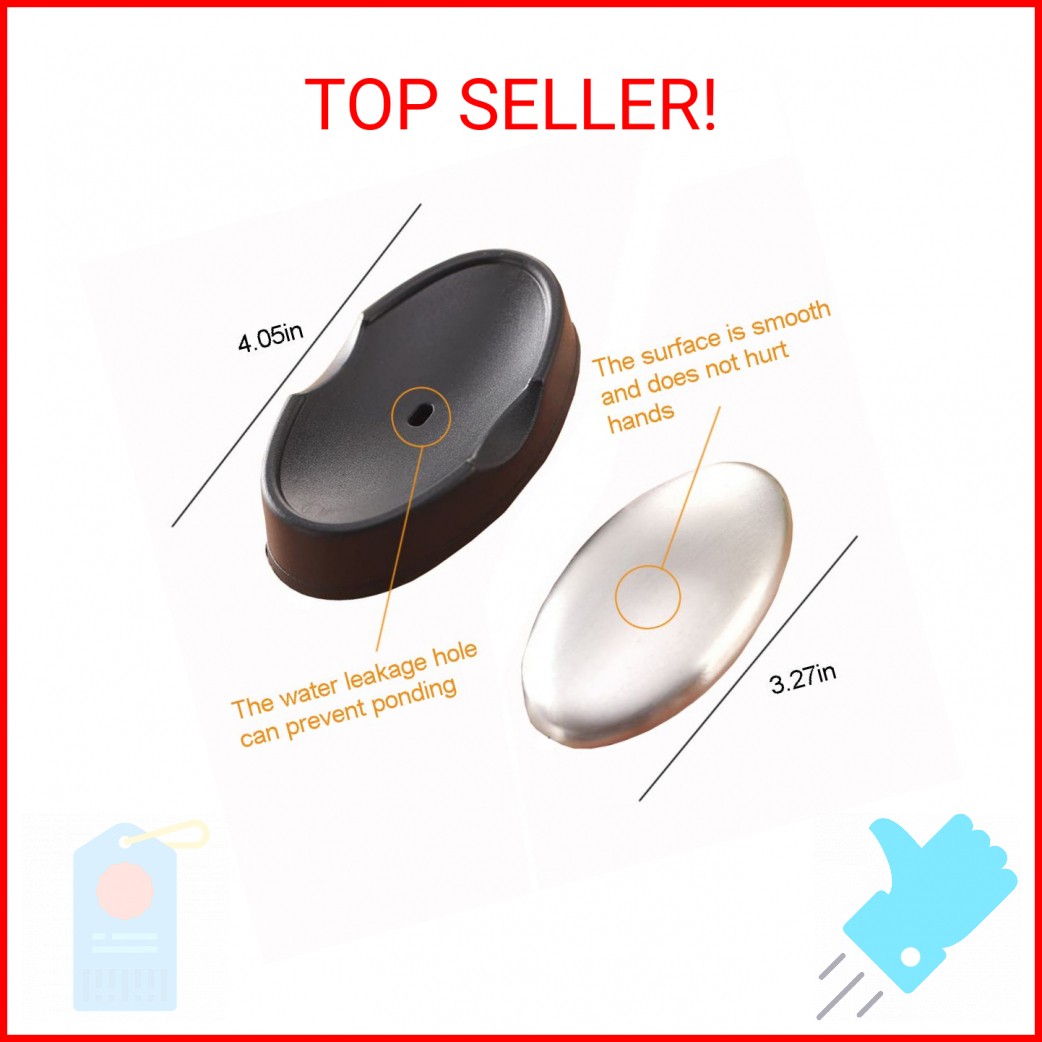 WondMall 5 Packs Stainless Steel Bar Soap, Metal Soap Bar Odor Removing Bar, Rem