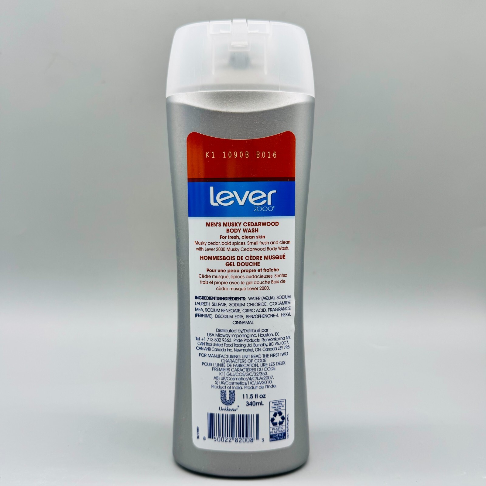 Lever 2000 Musky Cedarwood Body Wash 11.5oz 3PK Fresh Clean Skin Men’ Shower Gel