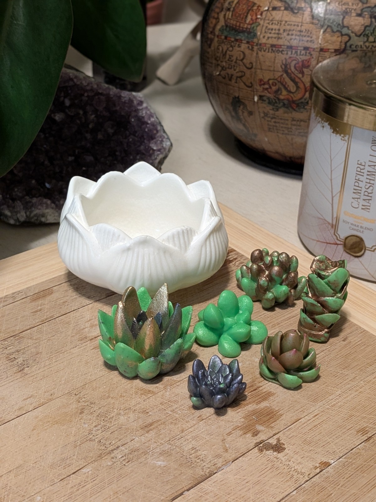 Handcrafted Goat’s Milk Soap Succulent Set! Emerald Agave Scent/ Custom +$5