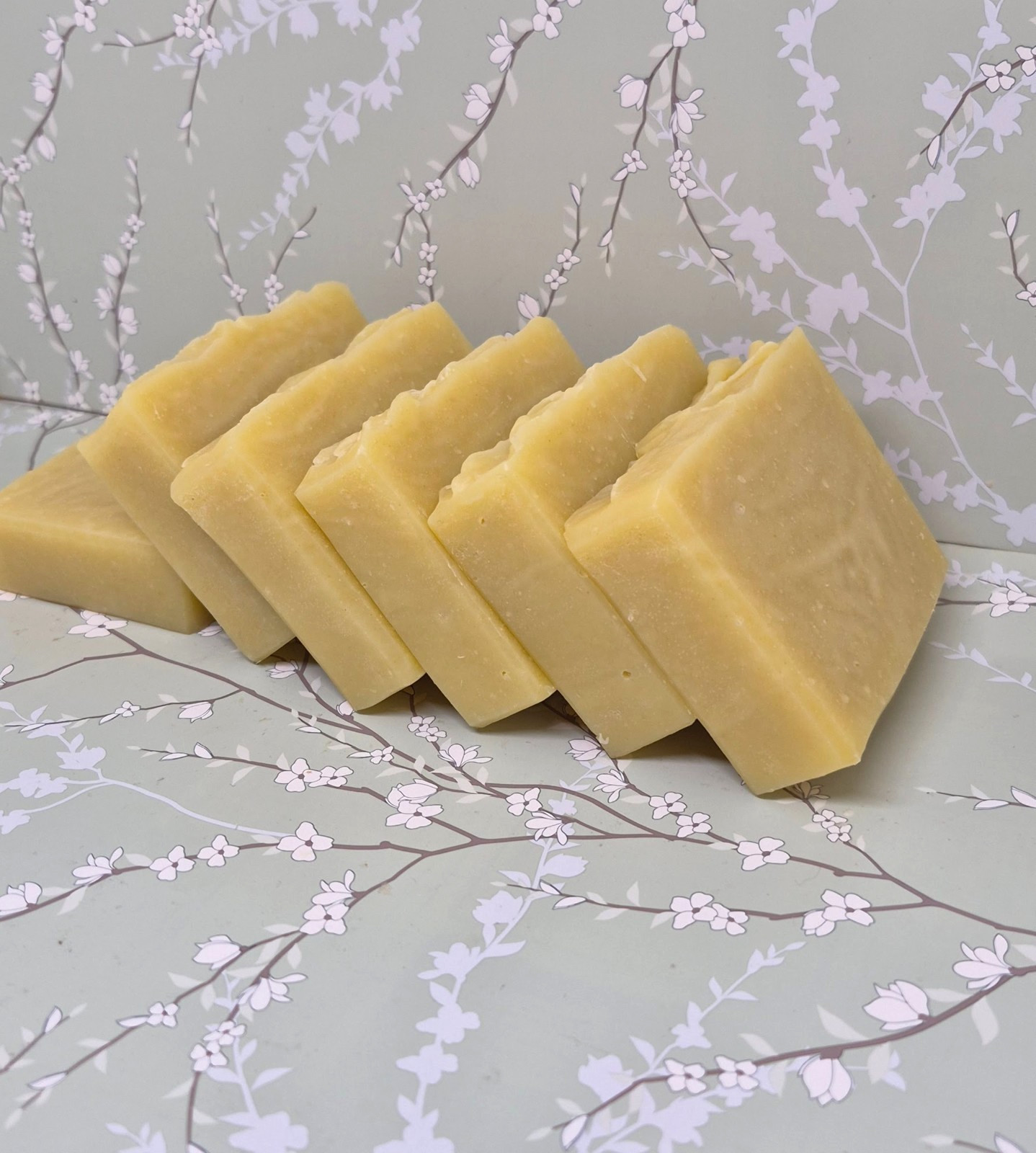 6 Handmade Goat’s Milk , Unscented Gentle Soap 4-5 oz each