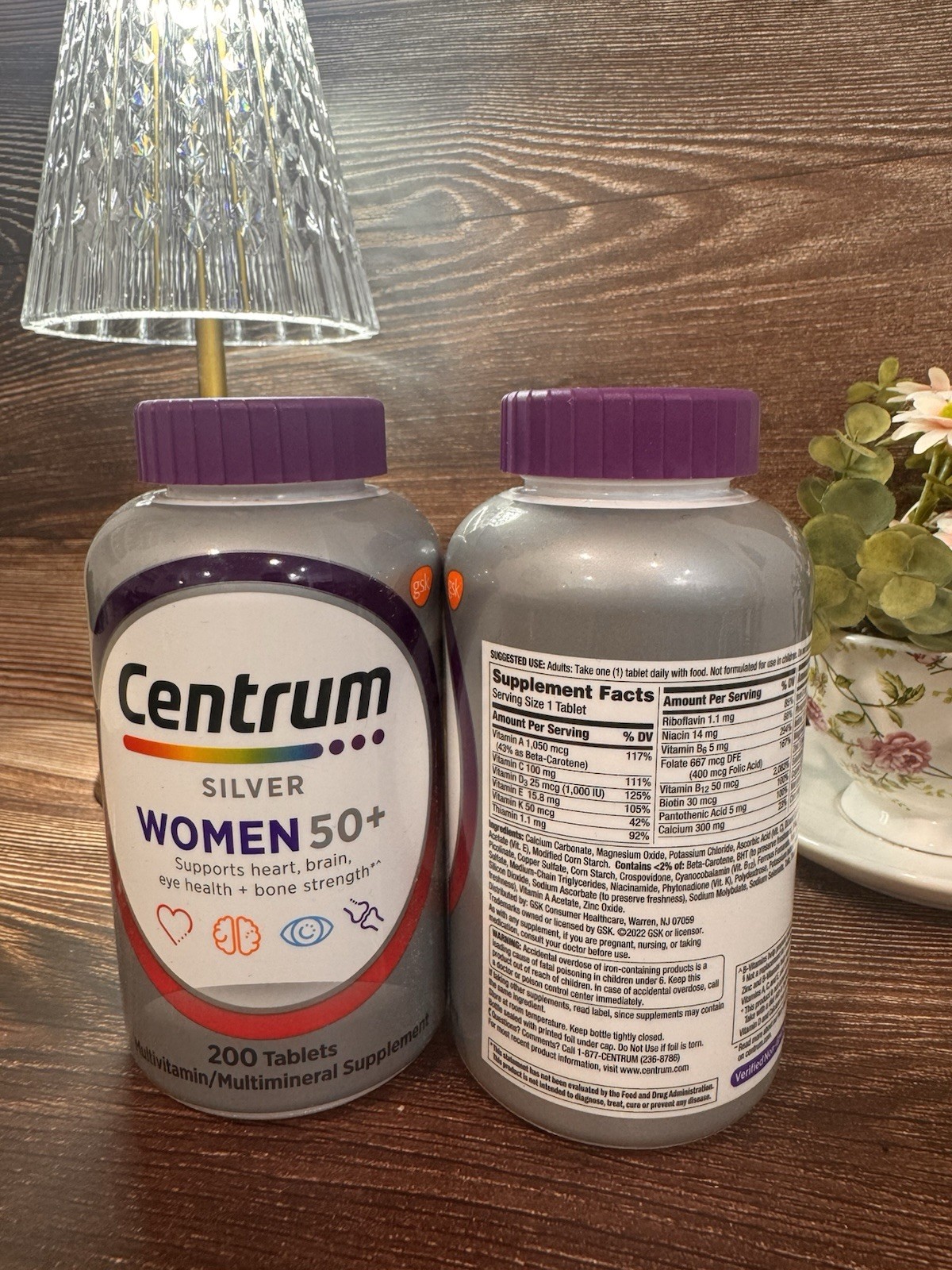 Centrum Silver Women 50+ Supports Heart Brain Eye Health Bone Strength 6/27