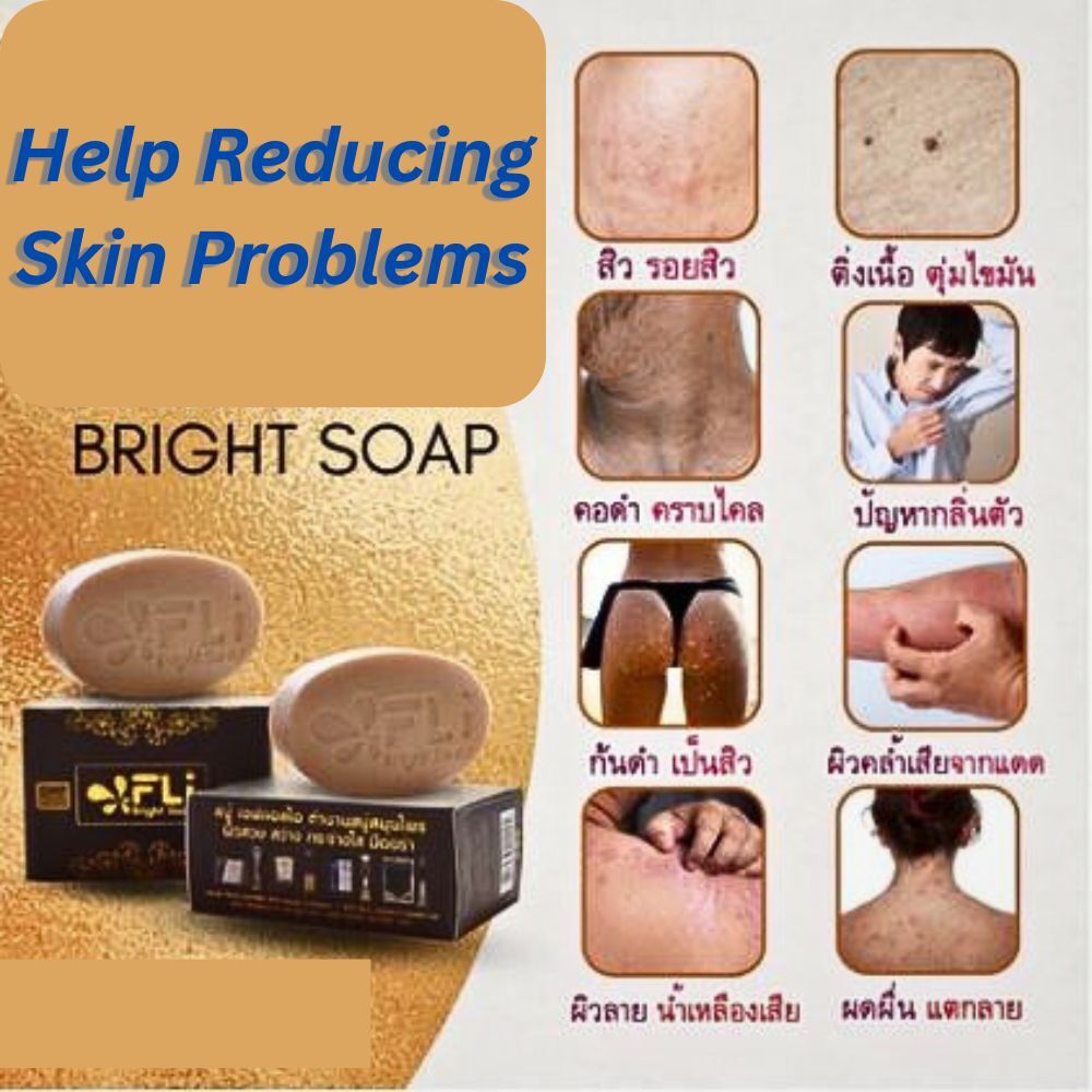 FLI Soap Bright Whitening Face Body Skin Health 9 Legendary Herb Reduce Freckles