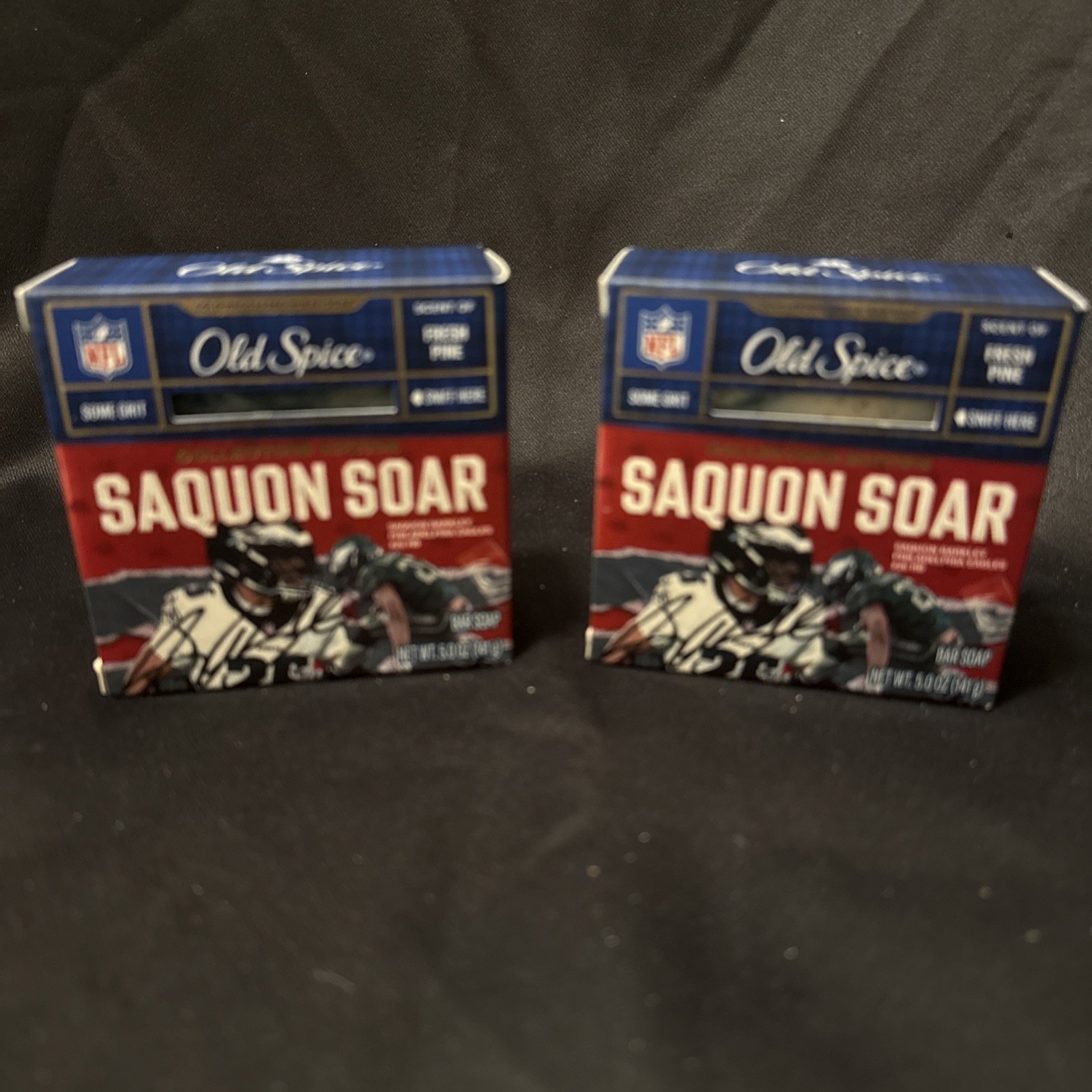 Old Spice Collectors Edition Saquon Soar Fresh Pine Bar Soap 5oz Lot of 2 NEW