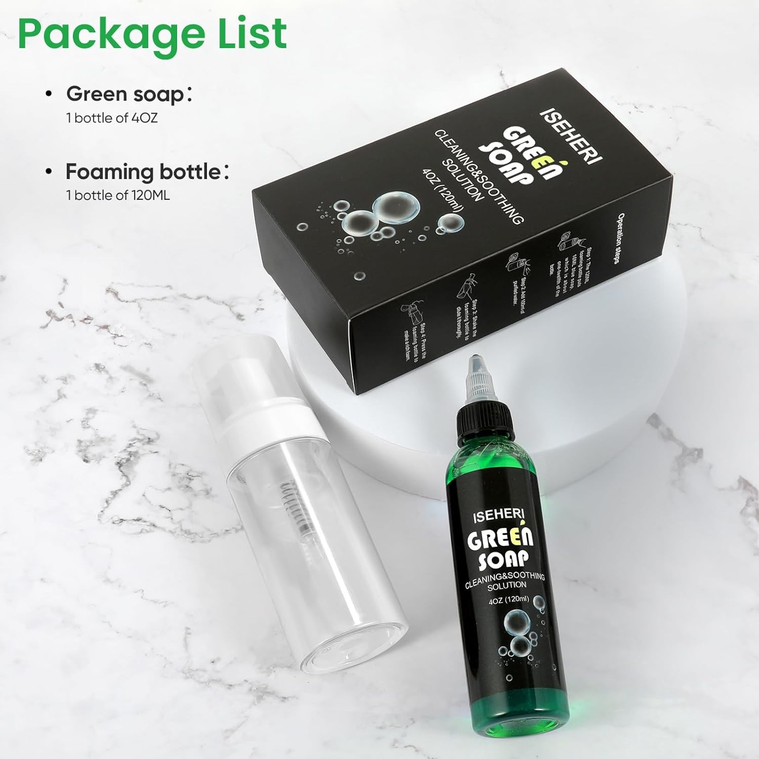 Concentrated Green Soap for Tattoos Tattoo Aftercare Soap 4OZ 120ml Foaming