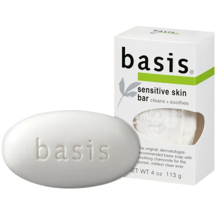 Basis (2~PACK) 4 Oz. 113 g Bars ●SENSITIVE SKIN BAR● Cleans + Soothes!