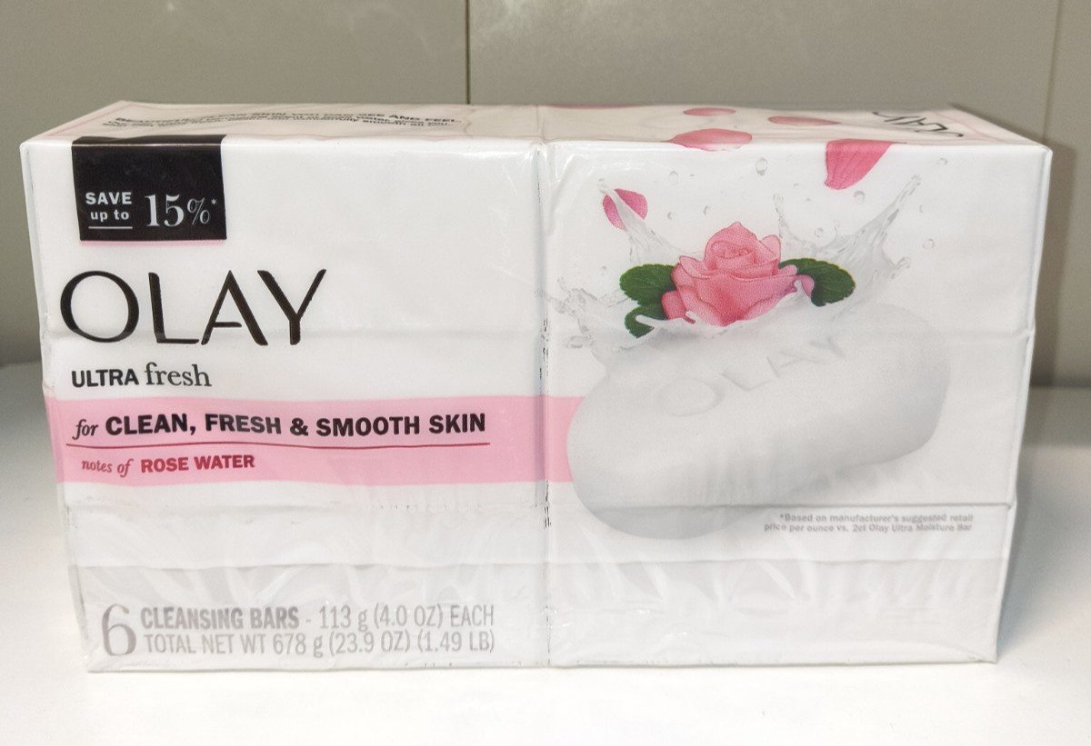 Olay Ultra Fresh Cleansing Bars with Rose Water 6 Bars 4 oz each