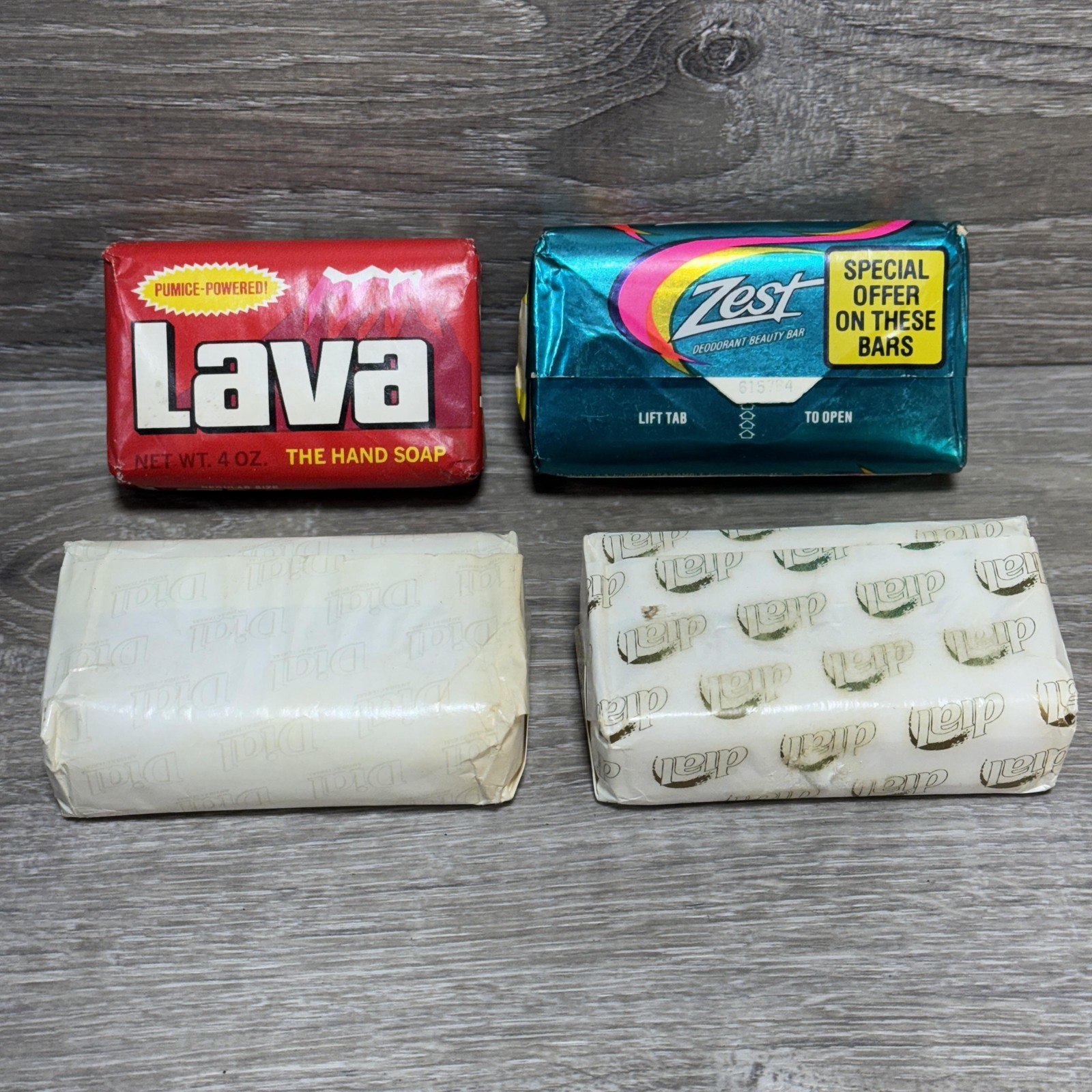 Vintage Lava Zest Dial Bar Soap Lot 4 Bars Sealed 4 oz Pumice Deodorant Beauty