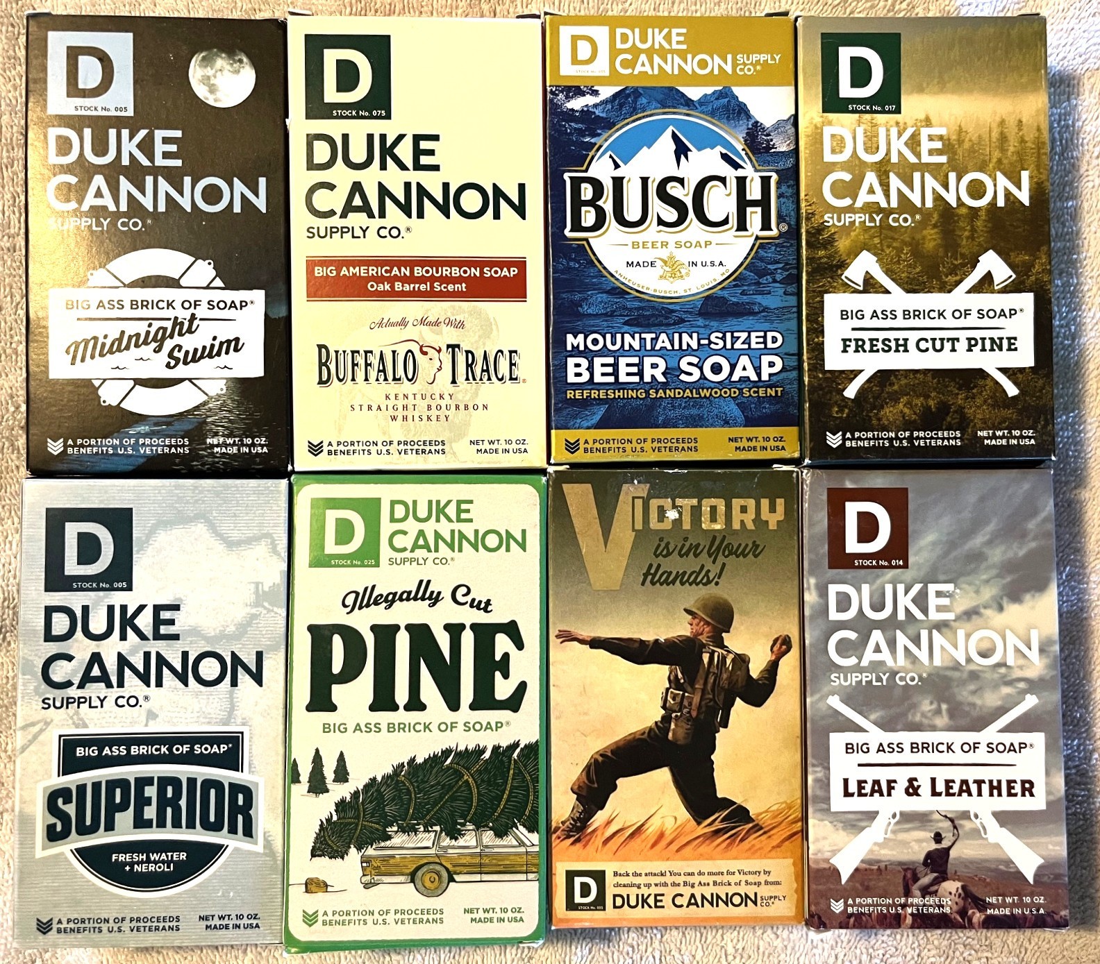 NEW Duke Cannon Supply Co. 2/1 Big Ass Brick Of Soap 9 Variety Scents All 10 Oz