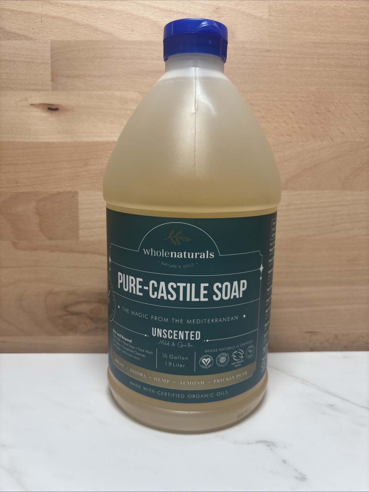 WholeNaturals Pure Castile Soap Liquid Unscented 64 Fl Oz