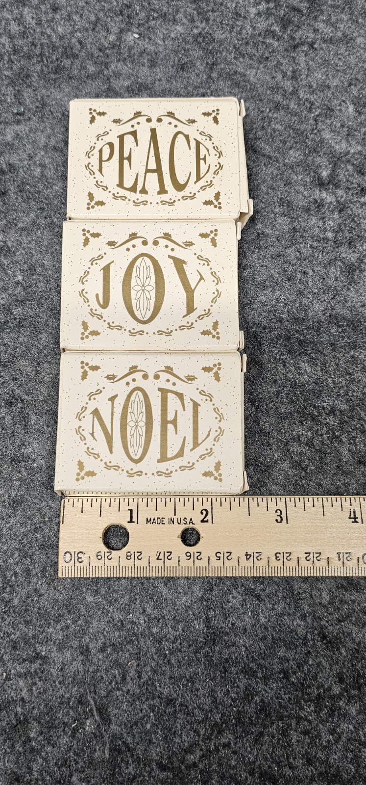 AVON Noel Peace Joy Scented Hand Soap Bars Holiday Christmas Decor Vintage New