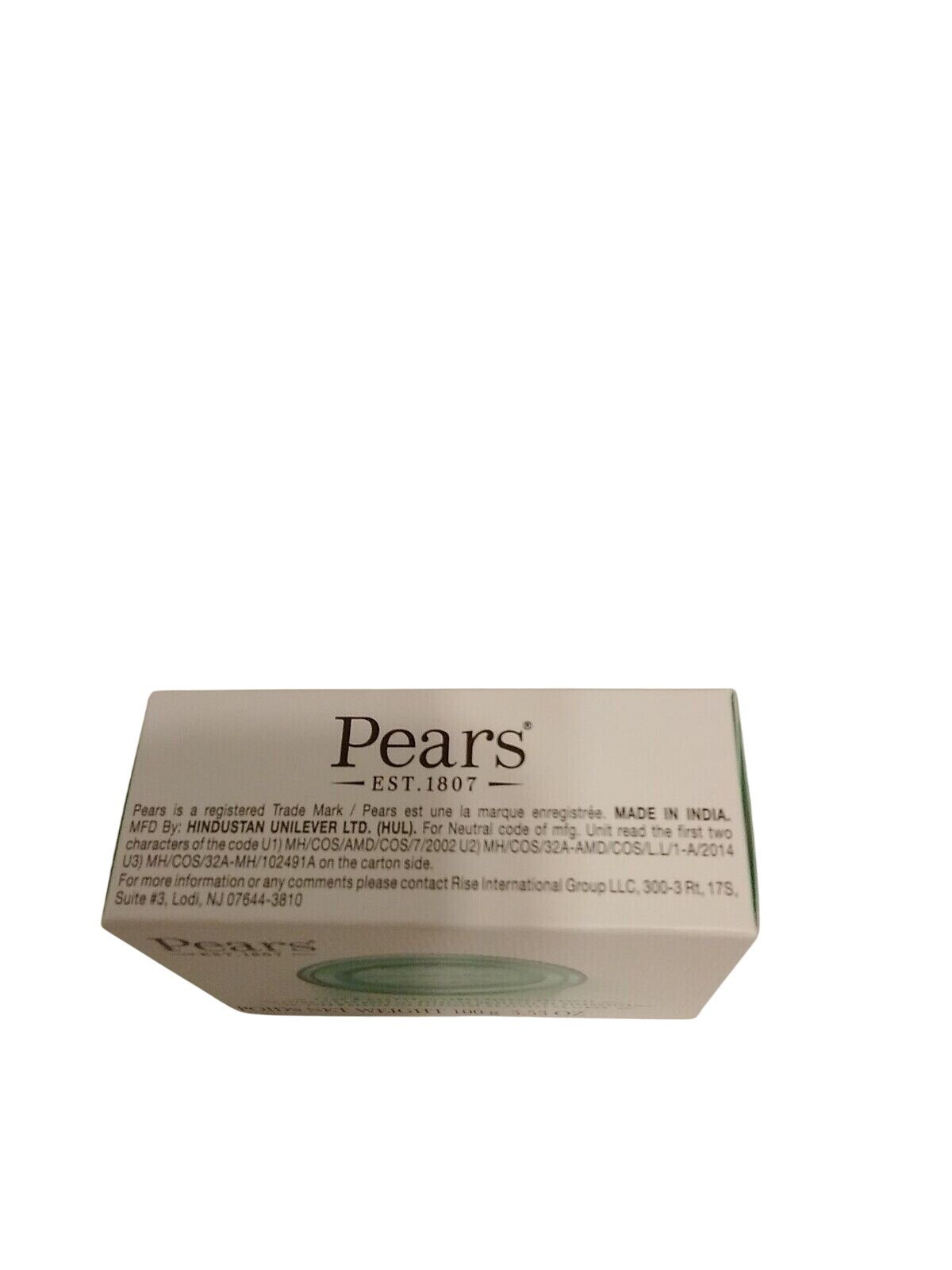 Pears Transparent Soap Bar 3.53 oz With Lemon Flower Extracts Gentle & Pure