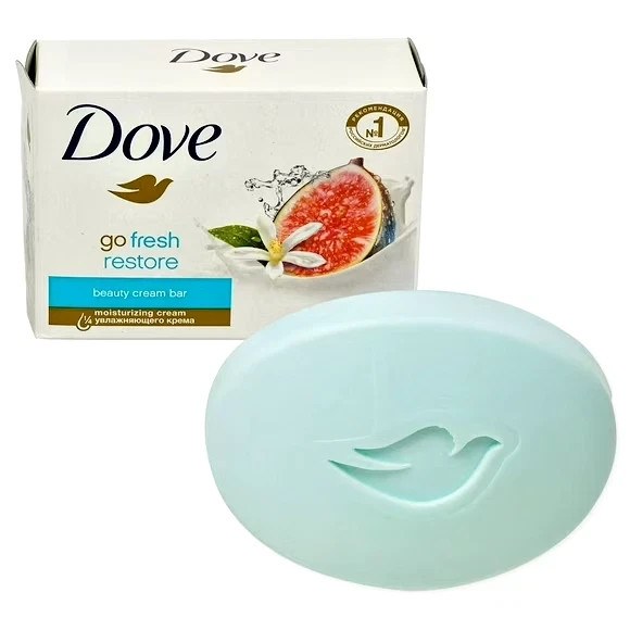4 Dove Bar Soap Restoring Beauty Cream, With Blue Fig & Orange Blossom 4bars 90g