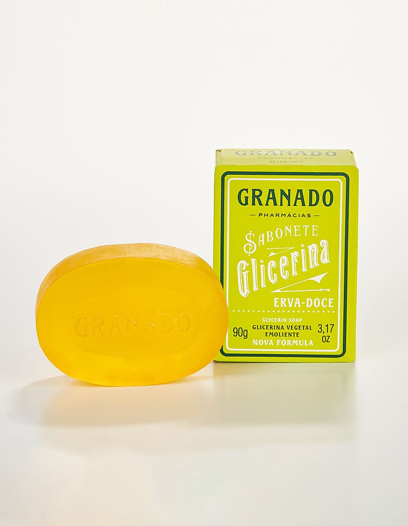 Granado – Glicerina – Sabonete em Barra Erva Doce 90Gr – Fennel Bar Soap 3.17Oz