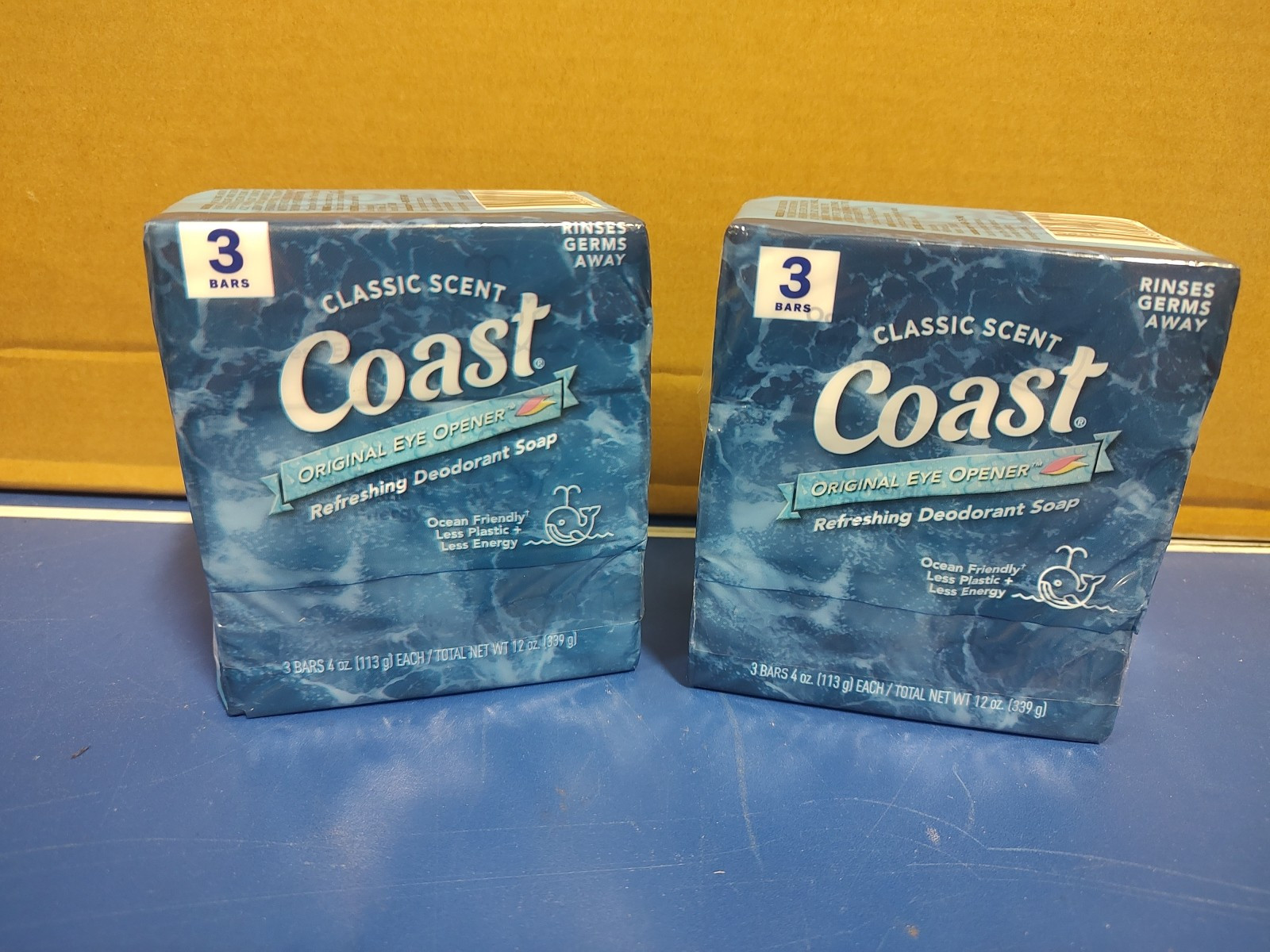 2 Ea Coast Classic Scent 3 Bars Of Soap, 4oz, Tot 6 Bars