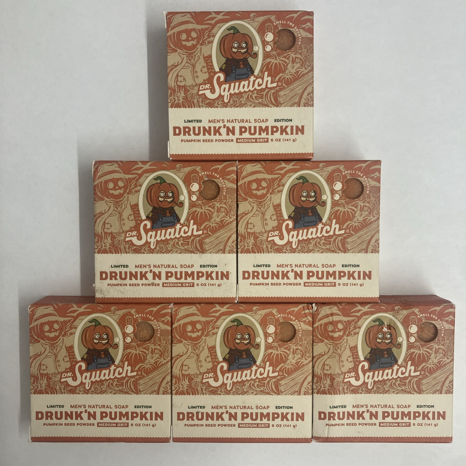 6 – Dr. Squatch Drunk’n Pumpkin Limited Edition Medium Grit Soap – 5 Ounces Each