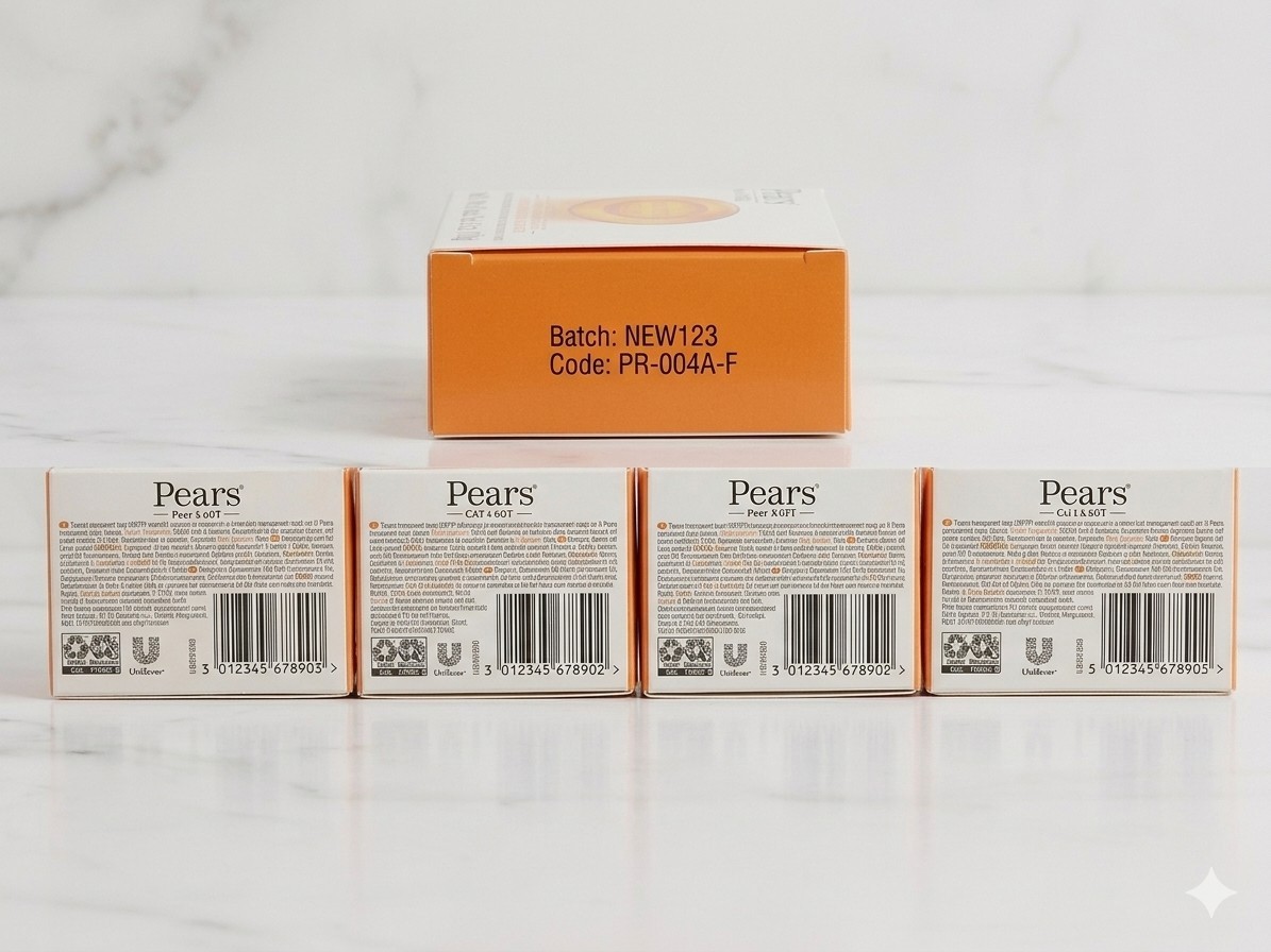 SET OF 4 Pears Transparent Glycerin Bar Soap 3.53 Oz Each ORANGE COLOR