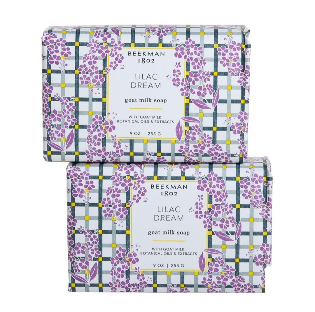 Beekman 1802 Goat Milk Bar Soap Set of 2 Lilac Dream Jumbo 9 oz each New Sealed