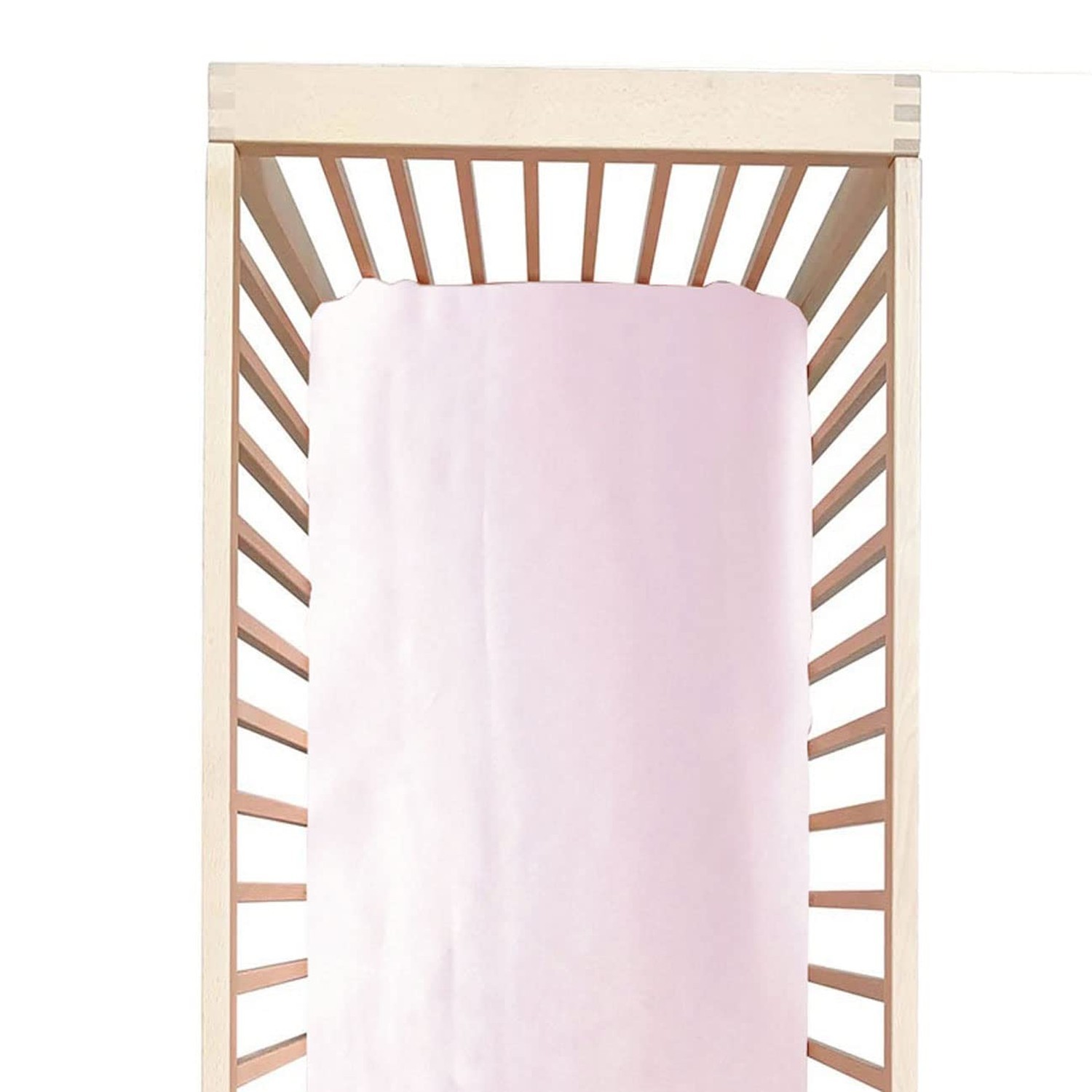 100% Silk Mini Crib Sheet Fitted for Pack N Play or Portable Playard, Soft Sm…