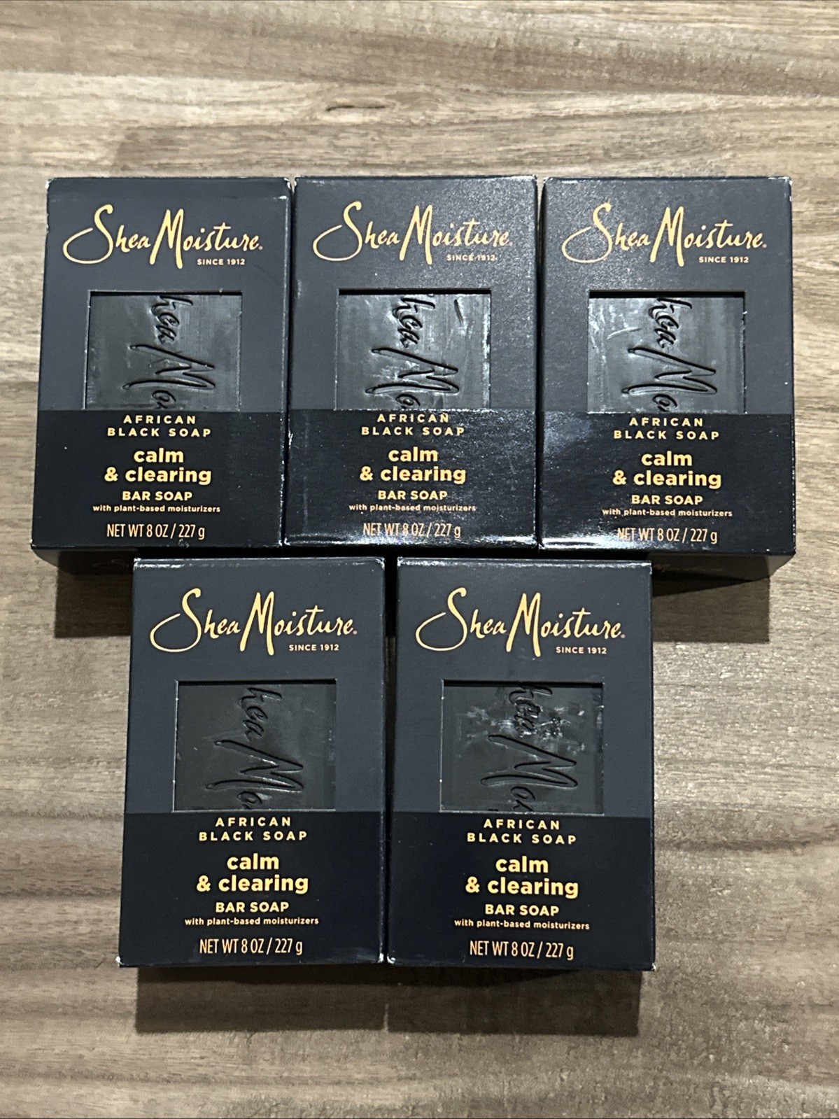 SHEA MOISTURE AFRICAN BLACK SOAP W/ OATS ALOE & VITAMIN E BAR SOAP 8 OZ Lot of 5