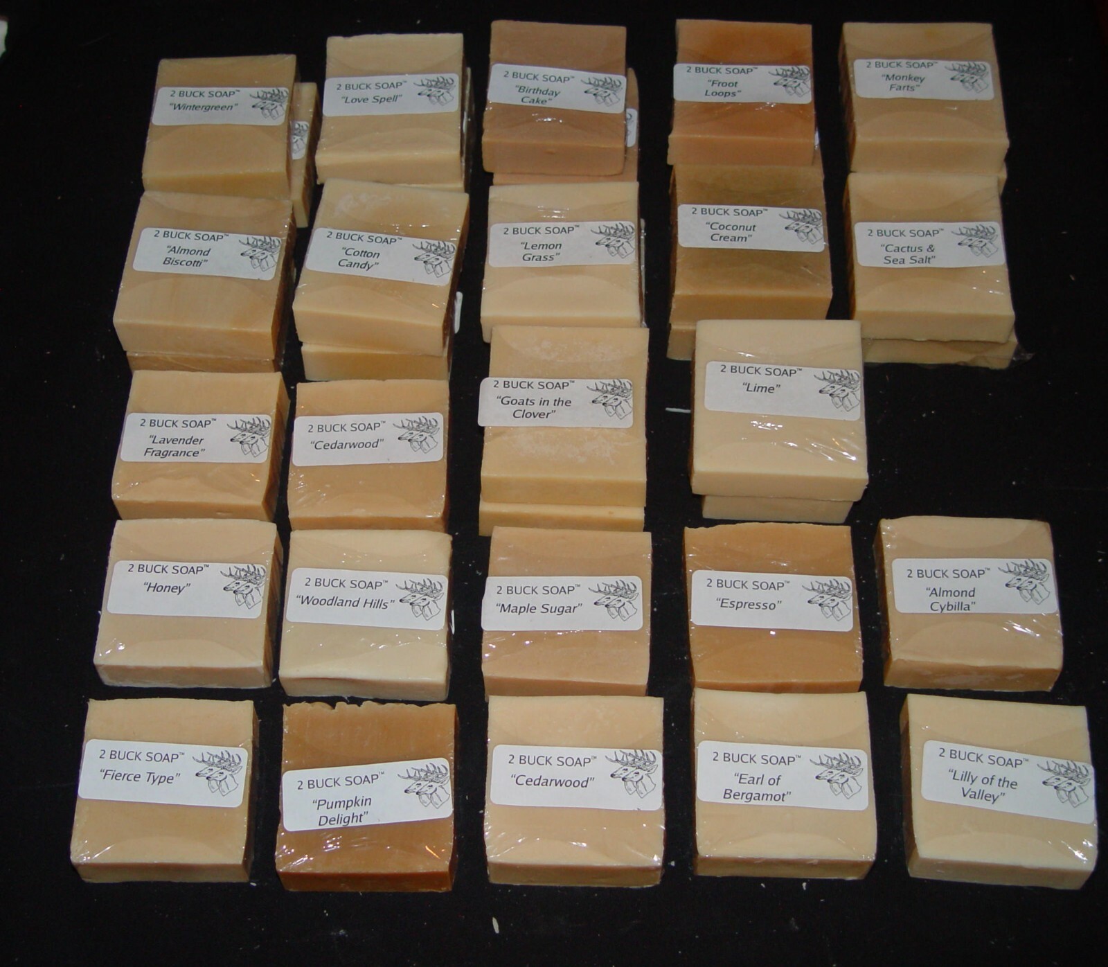 Soap 60 Handmade  bars (Mystery mix) Wrapped Labeled Value 16 pounds