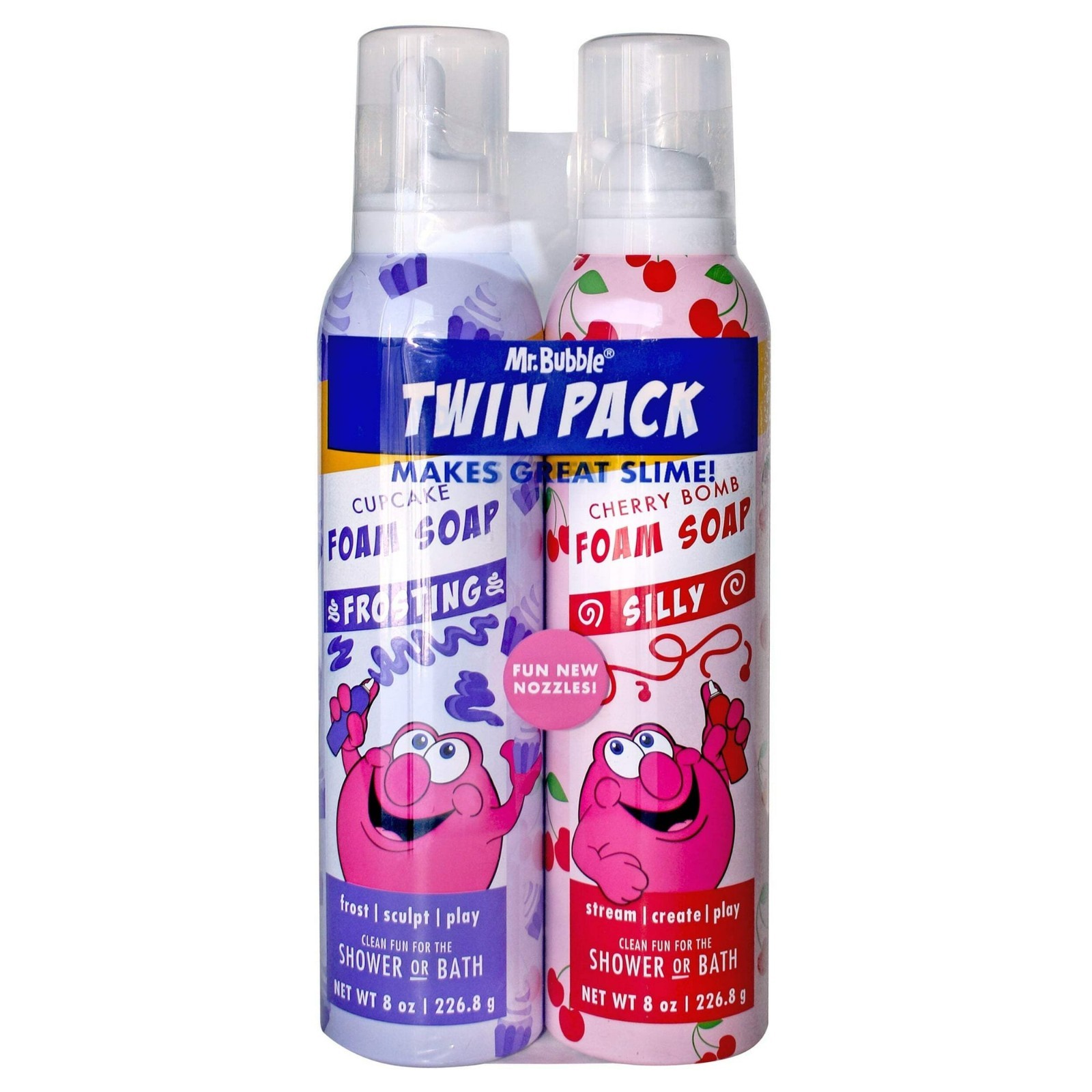 Mr. Bubble Foam Soap Twin Pack, Rotating Colors and Scents, 16 oz