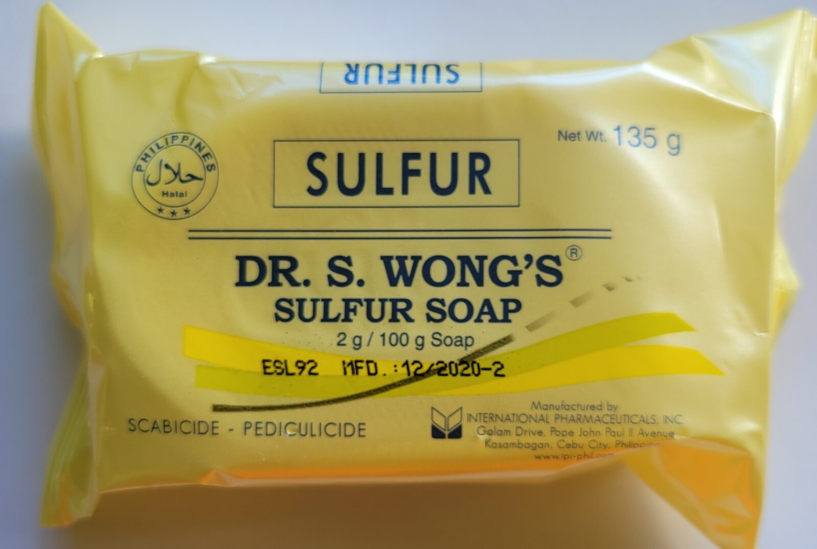 DR. S. WONG’S SULFUR SOAP 135 GRAMS