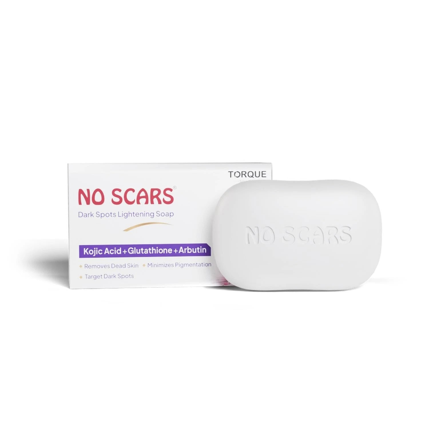 No Scars Kojic Acid & Glutathione Whitening Body Soap 75g Pack of 3 FreeShipping