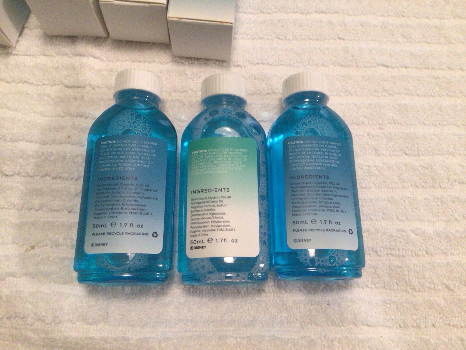 Lot Of 12 Disney Resorts H2O Sea Salt Soap Facial Soap Mouthwash Shower Caps