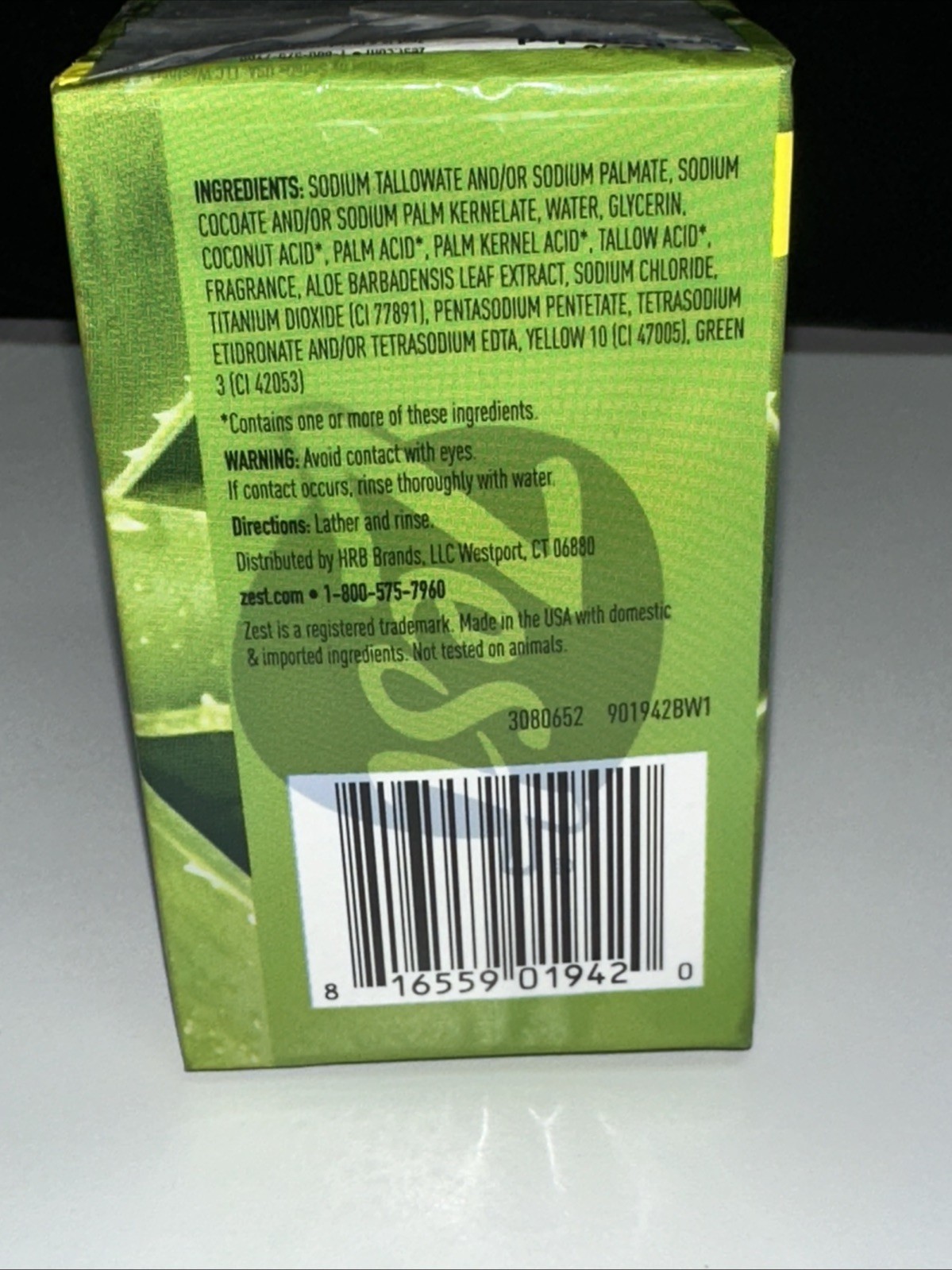 PACK OF 6 packages–Zest SOOTHING ALOE BAR SOAP 12 BARS TOTAL–Free Shipping