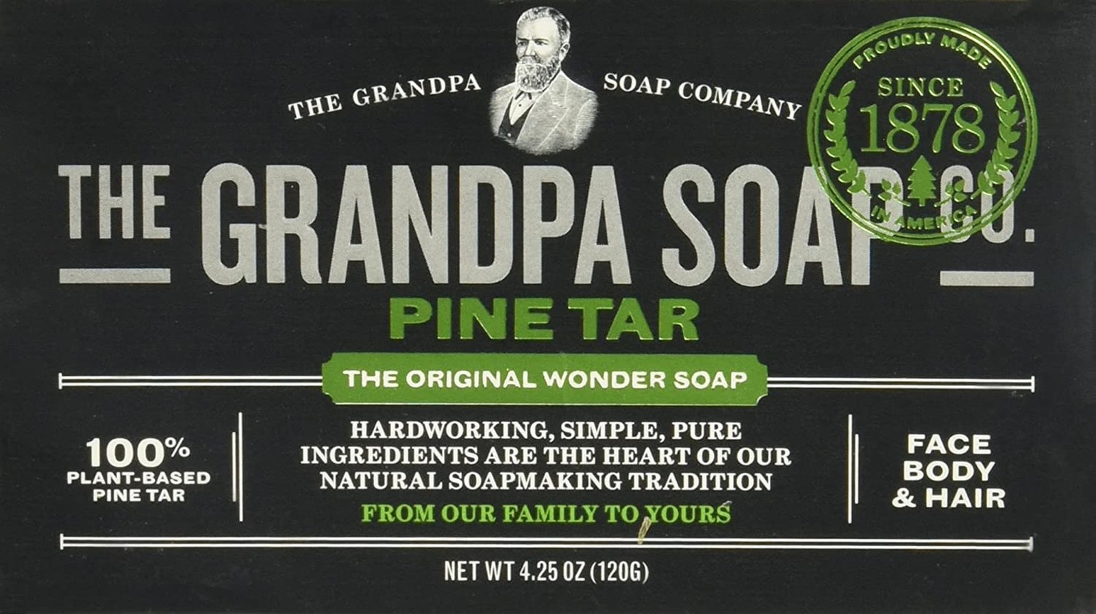 Grandpa’s Soap Pine Tar 4.25 oz (Pack of 4) 4.25 Ounce (Pack of 4)