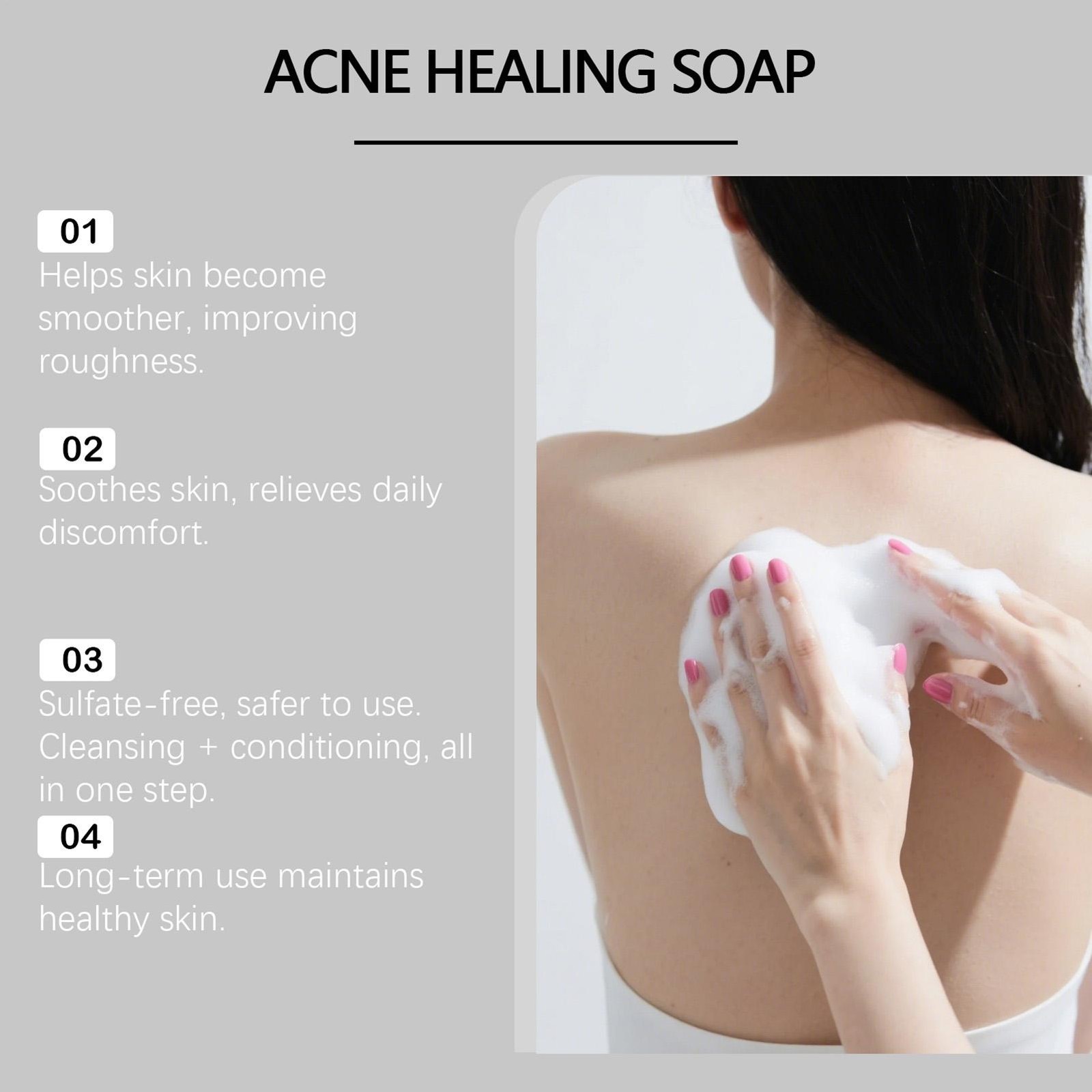 Bacne Out Bar, Acne Healing Soap with Turmeric Vitamin C& Alphaarbutin