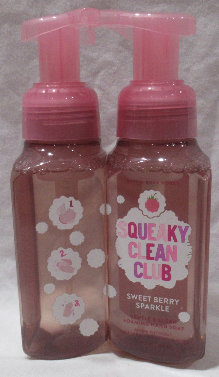 Bath & Body Works Gentle & Clean Foaming Hand Soap Lot Set 2 SWEET BERRY SPARKLE