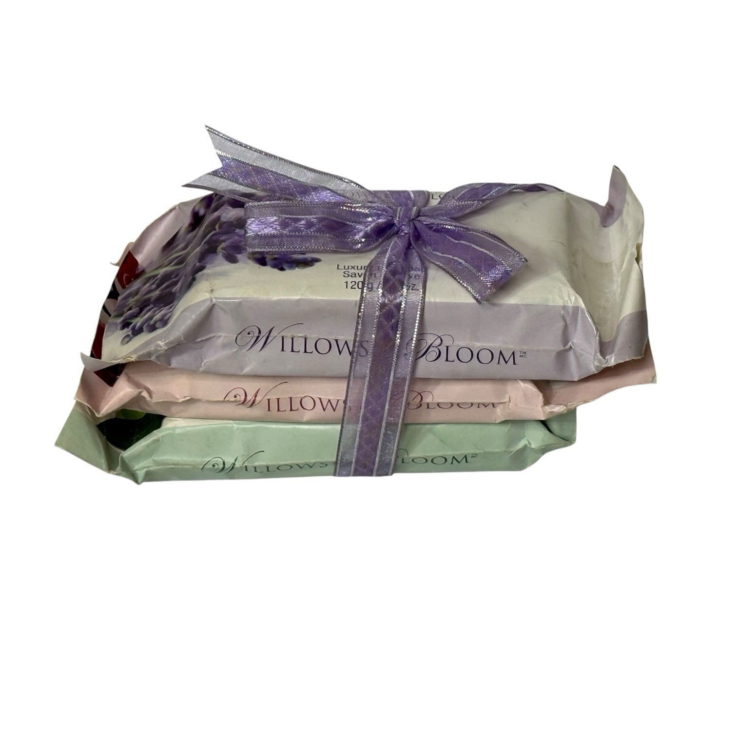 Willow & Bloom Luxury Soap 3 Bars French Lavender Wild Orchid Fresh Pear
