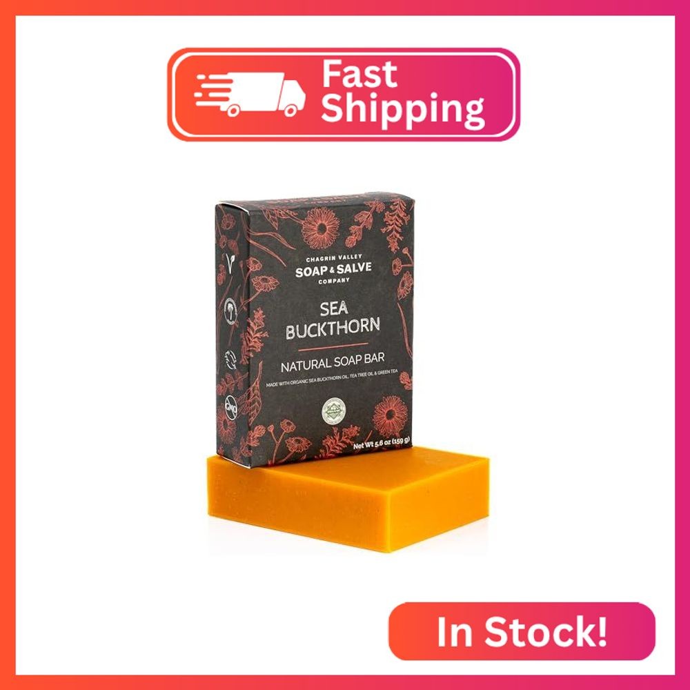 Chagrin Valley Natural Soap Bar – Sea Buckthorn, Organic Tea Tree Oil & Green Te