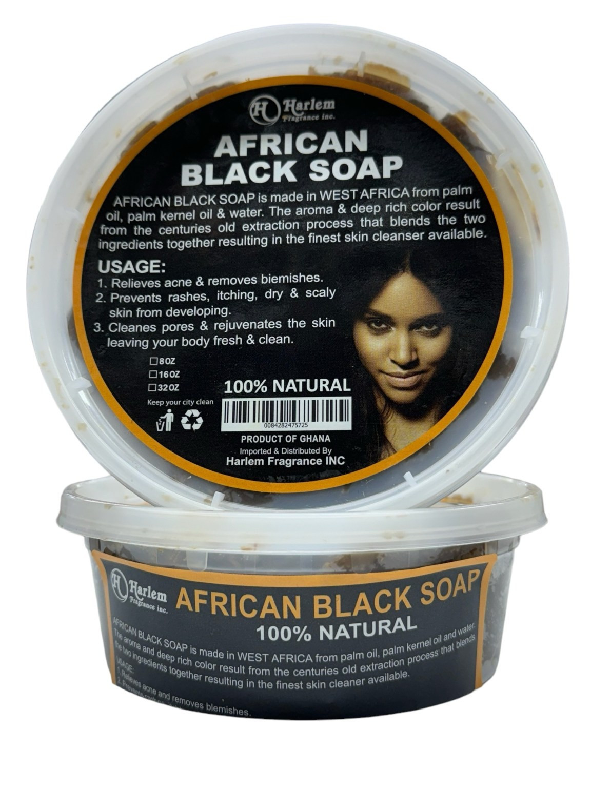 Raw African Black Soap Paste 8 oz – 100% Pure & Natural Unrefined Organic Ghana