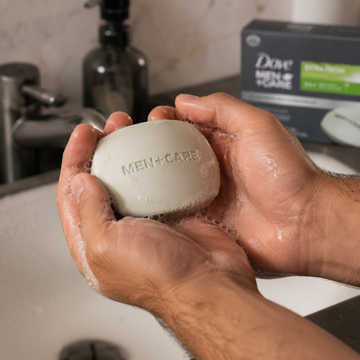 Dove Men+Care Extra Fresh Bar Soap 3-in-1 Body Face Shave 14 Bars