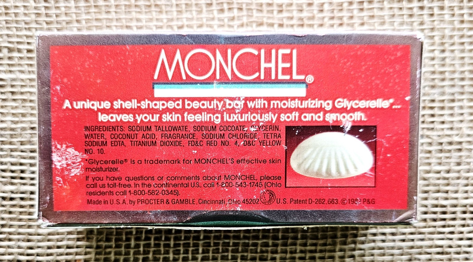 Vintage 1982 Monchel Pearl White Face & Body Soap 2.75oz Scented Sealed Box