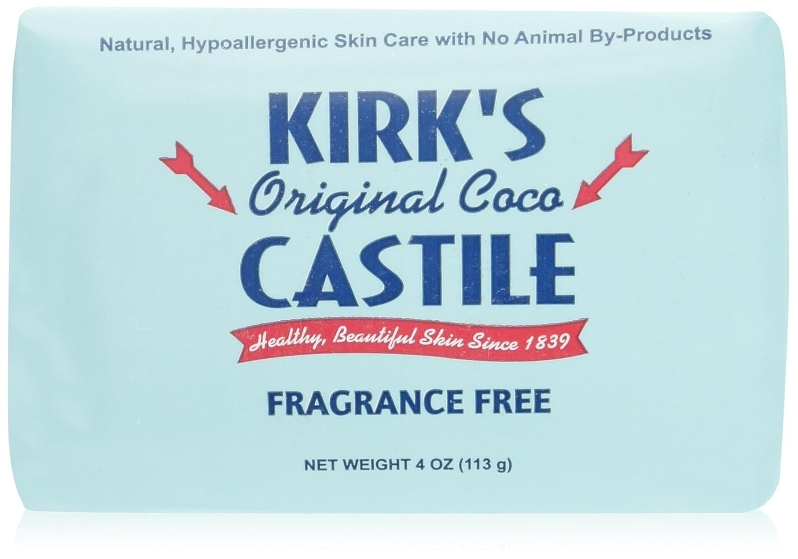 Kirk’s Castile Bar Soap | Fragrance-Free | Sensitive Skin | 4 Pack