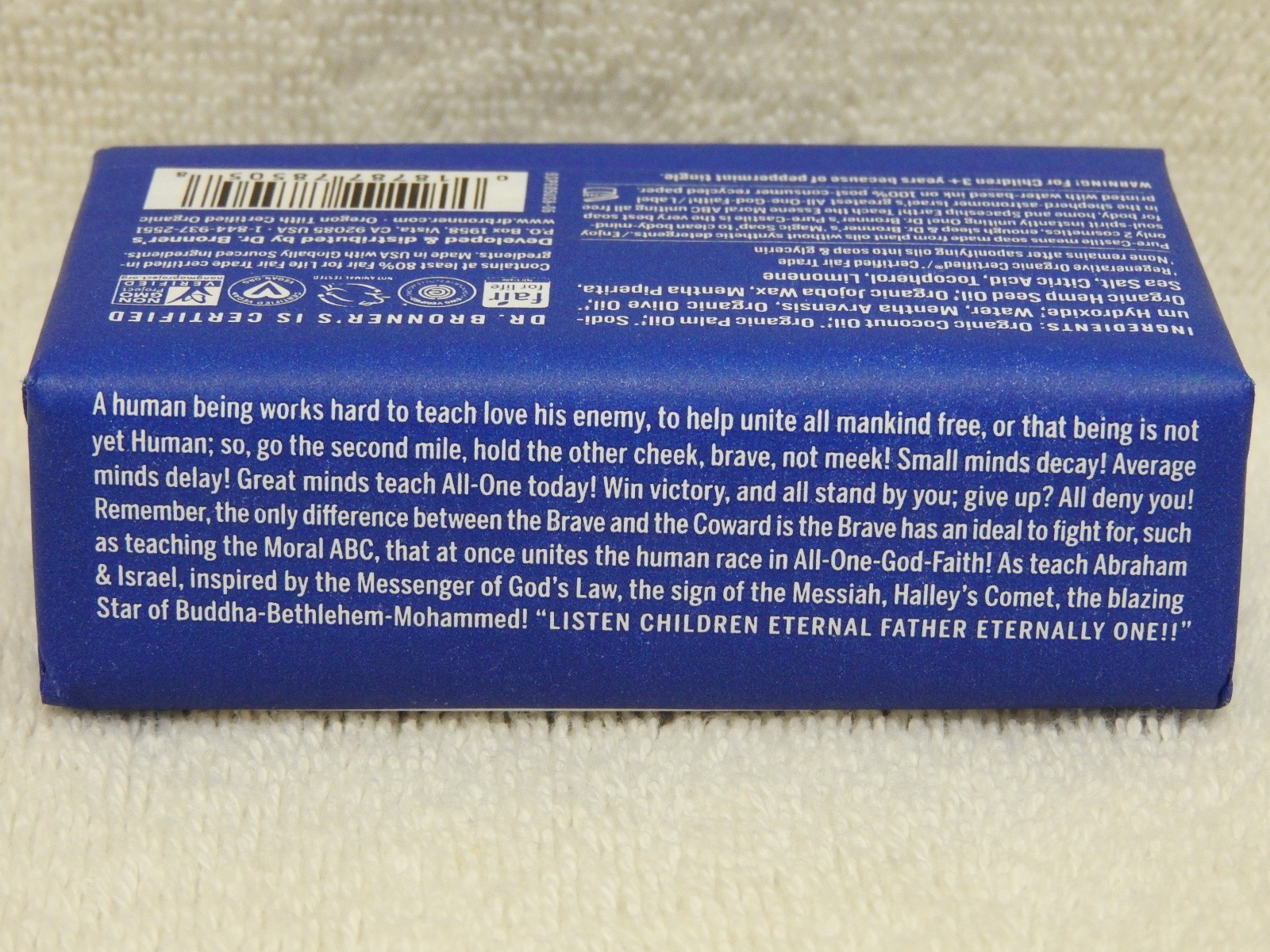 Dr. Bronner’s Magic Bar Soap Hemp-Peppermint Pure Castile 5oz. 140g 👀*……..