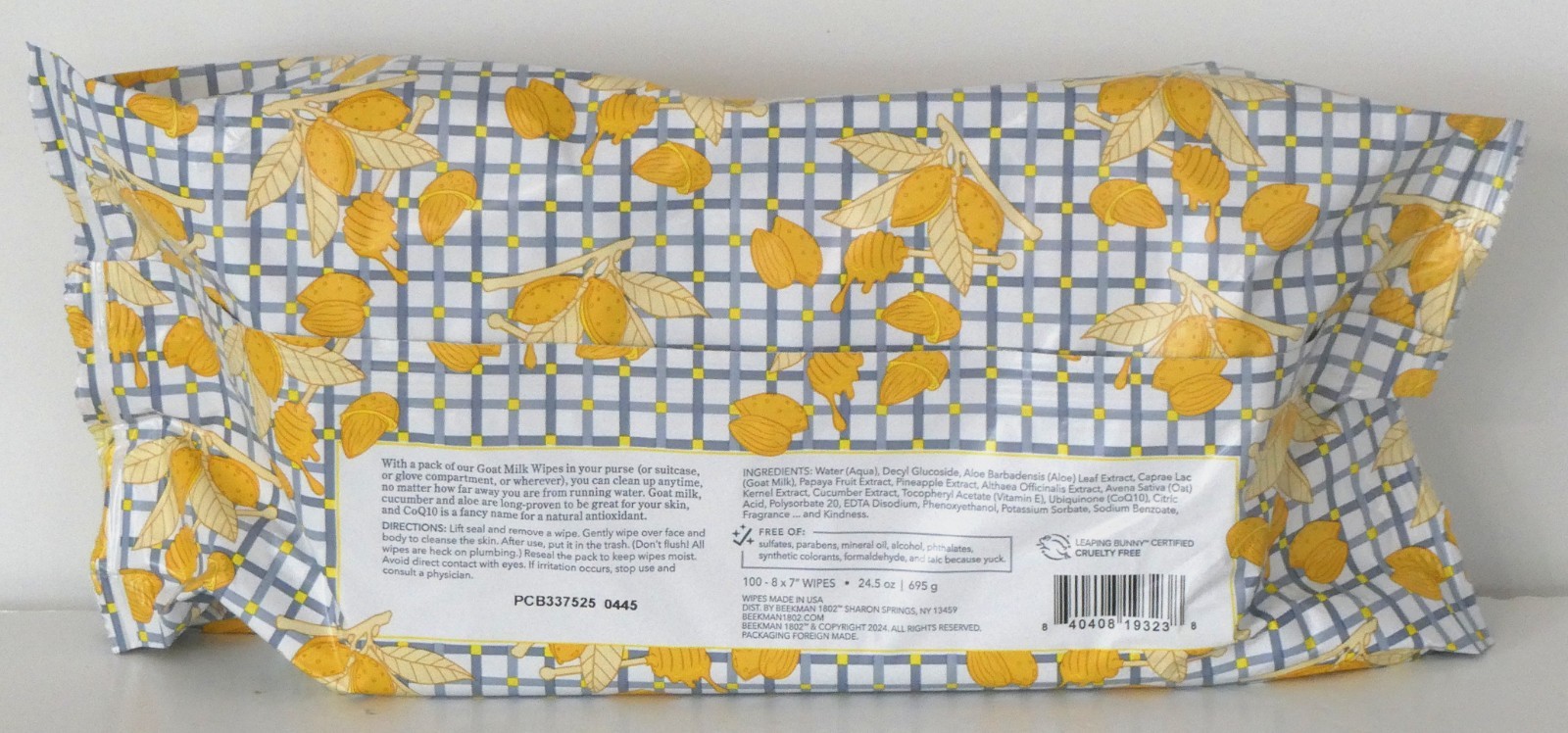 Beekman 1802 Almond Honey Cookie Goat Milk Face Cleansing Wipes 100 Ct Brand New