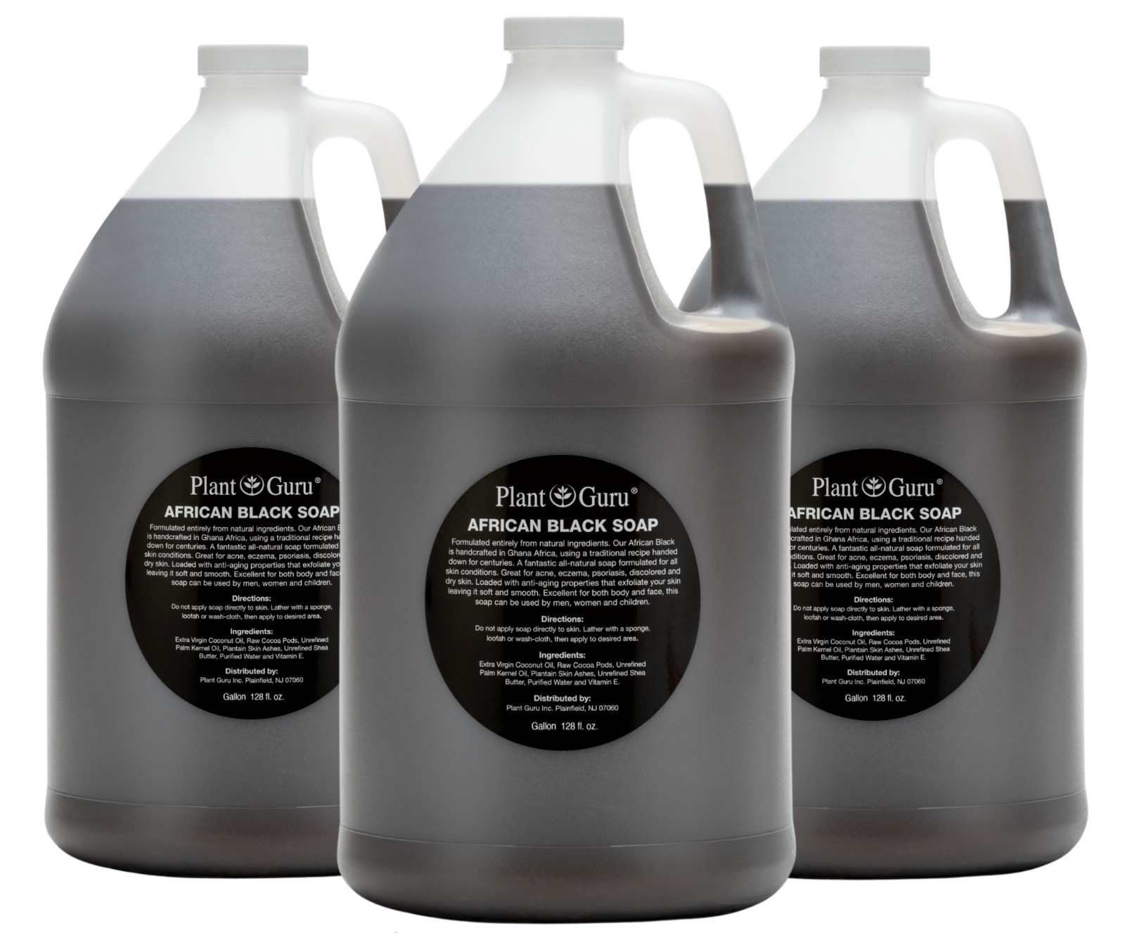 African Black Soap Liquid Gallon Bulk 100% Pure Raw Organic Body Wash Shampoo