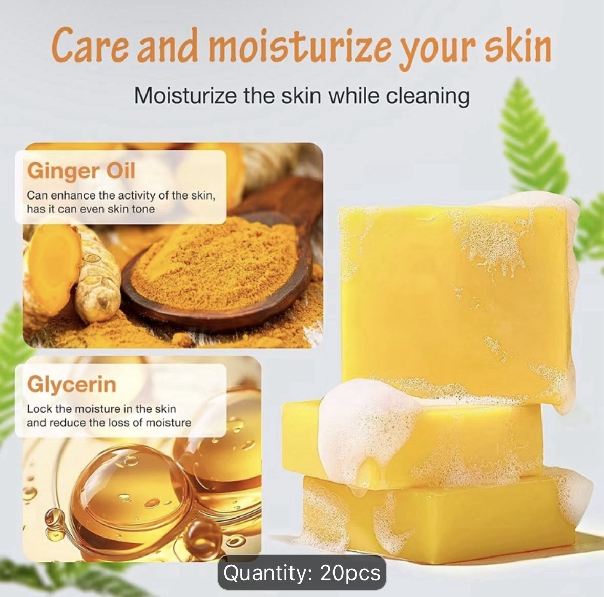 VENROCK Turmeric Lemon Kojic Soap Deep Cleansing Face Body 20pcs 100g/3.52oz