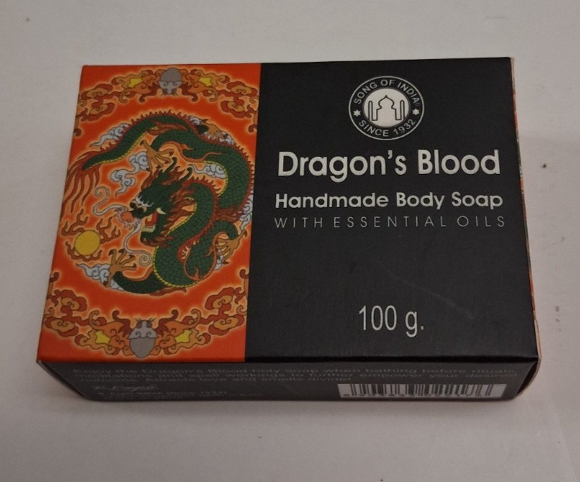 SONG OF INDIA DRAGON’S BLOOD HANDMADE BODY SOAP ESSENTIAL OILS 100G Bar R-EXPO